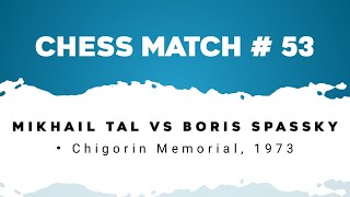 Mikhail Tal vs Boris Spassky • Chigorin Memorial 1973 [upl. by Niwre76]