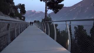 A strapiombo sul lagoLa ciclabile più bella del mondo Limone sul Garda  4K Lago di Garda [upl. by Tade494]