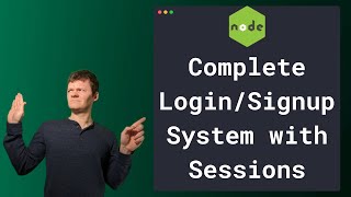 Node Login Signup System with Express Sessions Bcrypt [upl. by Aehcsrop]