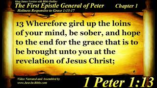 1 Peter Chapter 1  Bible Book 60  The Holy Bible KJV Read Along AudioVideoText [upl. by Aizatsana747]