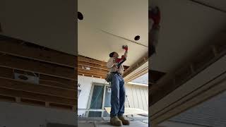 Installing 4x8 SMARTSIDE ceiling smartside trimmer [upl. by Moria]