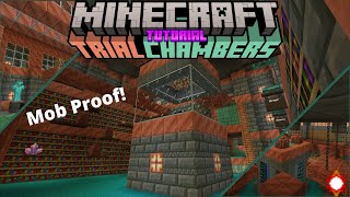 Minecraft How to Build an Advanced  Pro Trial Chambers Base Tutorial [upl. by Juditha]