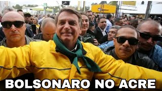 CHEGADA DE BOLSONARO EM RIO BRANCO ARRASTA MULTIDÕES NO AEROPORTO INTERNACIONAL DO ACRE [upl. by Nylzaj]