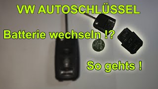 So wechselst du die Batterie in deinem VW Autoschlüssel  VW GOLF 5  FACTOREM [upl. by Rebor]