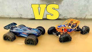 JLB Cheetah RC Car vs Axial Ryft Crawler  Remote Control Car  RC Cars [upl. by Ezar]