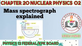 what is mass spectrograph  Nuclear physics 2  class 12 Physics lectures kpk boards and fbise [upl. by Frodine]