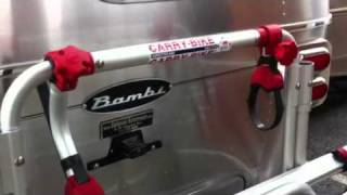 Airstream CarryBike by Fiamma Bike Rack for Travel Trailer RV Thule Yakima [upl. by Elbag433]