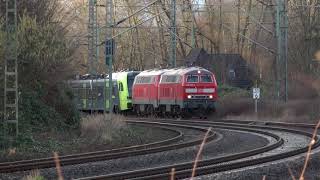 Ein quotFLIRTquot der Nordbahn wird von zwei 218er abgeschleppt Elmshorn 17012023 [upl. by Samuella]