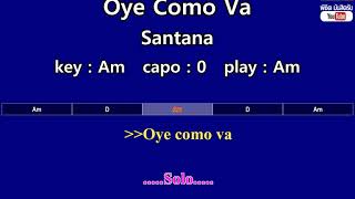 Oye Como Va  Santana Karaoke amp Easy Guitar Chords Key  Am [upl. by Rab906]