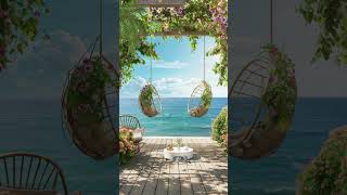 Morning Jazz Delight  Summer Bossa Nova Jazz amp Ocean waves for Relaxation bossanovamusic [upl. by Adnirod]