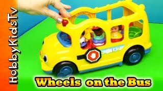 Wheels on the Bus Song Toy Review by HobbyKidsTV [upl. by Mordecai807]