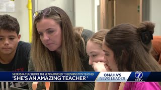 Shes an amazing teacher Nebraska Teacher of the Year awarded to Bennington teacher [upl. by Schnapp318]