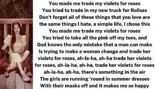 Violets for Roses lyrics  Lana Del Rey [upl. by Eisle]