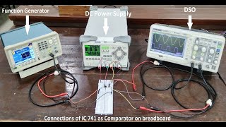 Operational Amplifier IC 741 as a quotComparatorquot with observations [upl. by Atikehs]