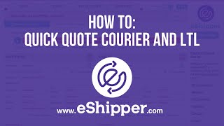 How To Quick Quote Courier and LTL [upl. by Immij]