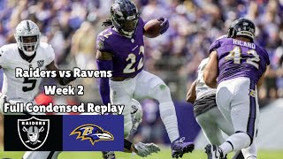 Raiders vs Ravens Condensed Replay  Week 2 [upl. by Lana]