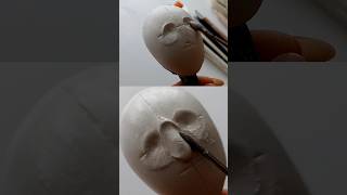 Air dry clay 😱October vibes 🎃shorts art sculpting airdryclay clayart painting clayart [upl. by Sihonn]