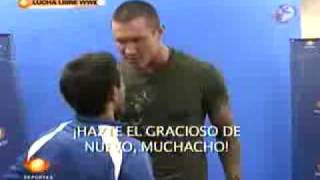 Randy Orton goes of an Mexican Reporter [upl. by Ecinev]