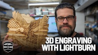 3D Image engraving with Lightburn and the Atezr L2 36w diode laser [upl. by Pippo]