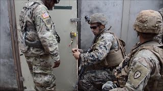 Marines and Army Combat Engineers Conduct Explosive Door Breaching [upl. by Amasa]