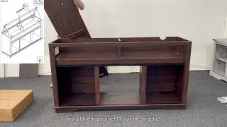 Okvnbjk Fireplace TV Stand Assembly Instructions  XZ008 [upl. by Charisse]