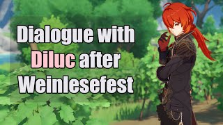 Dialogue with Diluc after Weinlesefest festival [upl. by Eiramac894]