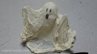 How to Make a Mini Ghost out of Cheesecloth  Sophies World [upl. by Nosnorb178]