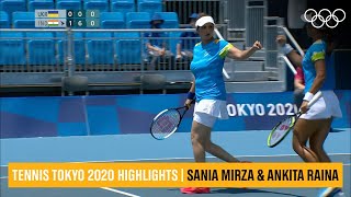 Sania Mirza Ankita Raina lose out in tiebreaker  Tennis  Tokyo2020 Highlights [upl. by Aisile550]