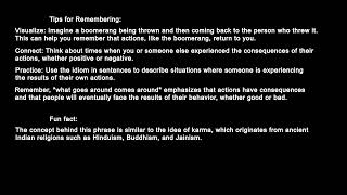 Understanding the Idiom quotWhat Goes Around Comes Aroundquot [upl. by Fagen]