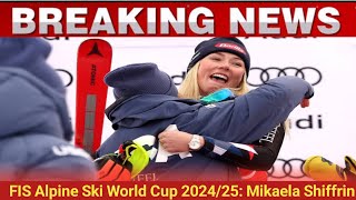 FIS Alpine Ski World Cup 202425 Mikaela Shiffrin claims 98th career World Cup victory news olym [upl. by Halla]