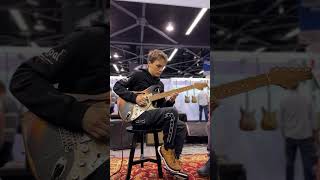 Matteo Mancuso playing Paoletti Guitars at NAMM 2024 [upl. by Asiar]