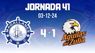 JORNADA 41 RESUMEN  Águilas del Zulia 1  Navegantes del Magallanes 4  J2 2425 31224 [upl. by Bonucci832]