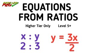 Equations From Ratios GCSE Maths Revision amp Questions [upl. by Beryl851]