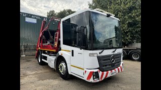 2016 Mercedes Econic 1830 Skip Loader [upl. by Ahsekram]