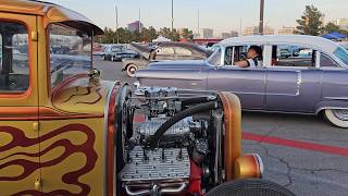 Classic car show Las Vegas Nevada Rockabilly theme quotViva Las Vegasquot hot rods old cars classic cars [upl. by Yrannav767]