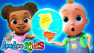 𝑵𝑬𝑾 Seven Continents  S3EP53 Kindergarten Fun  LooLoo Kids Songs for Kids [upl. by Eanert]