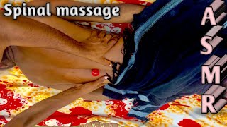 Asmr spinal massage asmr back massage oil asmr back massage asmr massage back and neck oil [upl. by Ivah]