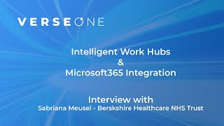 VerseOne Intelligent Work Hubs for the NHS [upl. by Nannah]