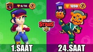 24 SAAT BOYUNCA FANG OYNADIM KAÇ KUPA KASTIM Brawl Stars [upl. by Abdel]