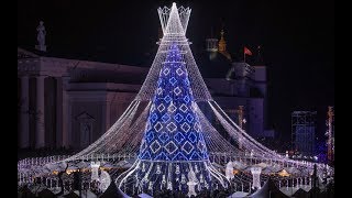 Lithuania Vilnius Christmas tree 2020 One of the Most Beautiful in the World [upl. by Ho]