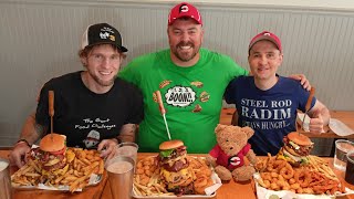 M2o’s Burger Challenge with Randy Santel amp Josh The Goat [upl. by Weinman858]