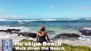 Hookipa Beach Park Maui  A walk down the beach [upl. by Idid]