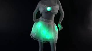 Animated Glowing LED skirt by Good To Glow [upl. by Tamberg]