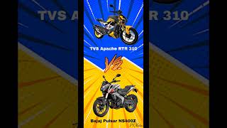 TVS Apache RTR 310 vs Bajaj Pulsar NS400Z  mileage testprice rtr310 ns400 r15 mt15 apache [upl. by Tattan540]