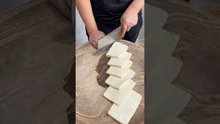 Best Tofu Cutting Tricks food vegetable cooking [upl. by Annaiek]