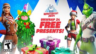 Fortnite Winterfest 2024 FREE PRESENTS [upl. by Edialeda]