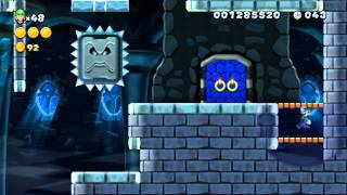 New Super Luigi U 100 Walkthrough  Frosted Glacier World 4Castle All Star Coins [upl. by Vinnie]