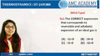 IITJAM Chemistry Solutions 2018 Topic Thermodynamics [upl. by Garnet321]