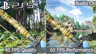 Avatar Frontiers of Pandora on PS5  Quality vs Performance vs 40 FPS  Side by Side  ps5 [upl. by Ruhtracam80]