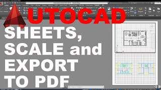 AutoCad Print Setup  Sheet Scale  Export to PDF [upl. by Eloc906]